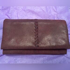 Hobo buffed leather wallet